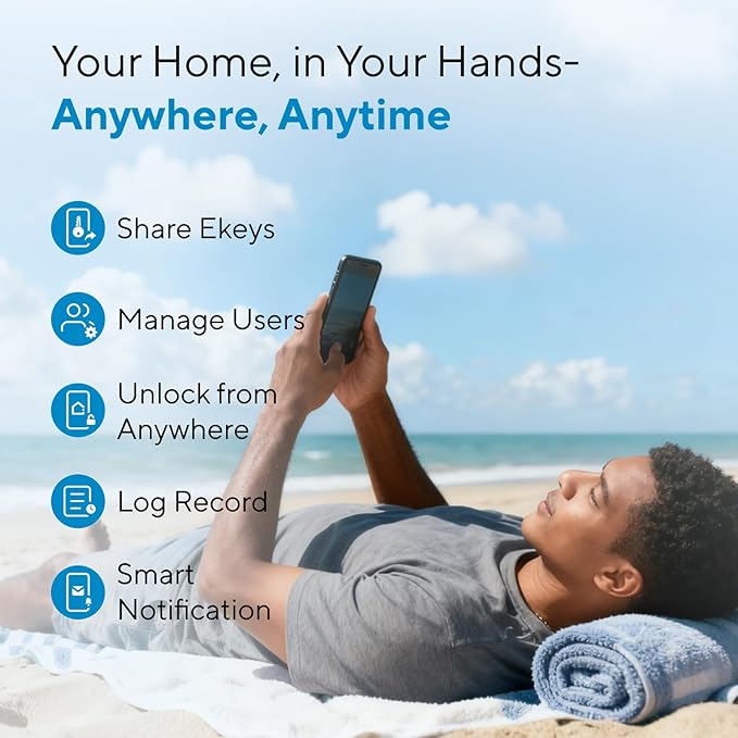 ULTRALOQ Bolt Smart Lock, Built-in Wi-Fi, Matter Over Thread, Works - Image 3