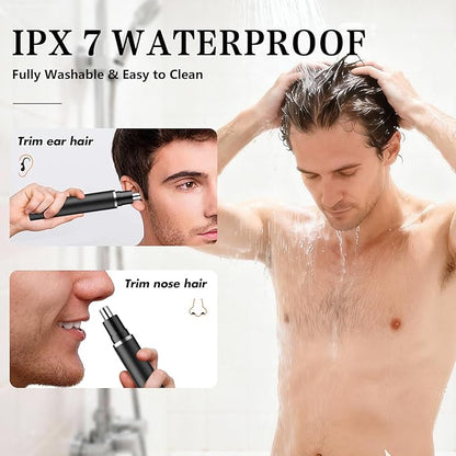 VNTGSHAVER Nose Hair Trimmer, Rechargeable Cordless Painless Ear Eyebrow - Image 3