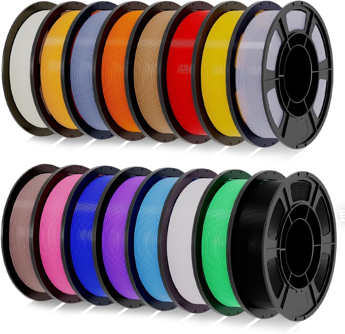 pla+3d printer filament 1.75mm bundle, individually vacuum packed, main product view