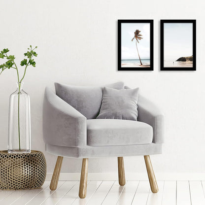 Americanflat A4 Picture Frame with Shatter-Resistant Glass - Set of 2-8.3x11.7 Frame with Engineered Wood - Signature Collection - A4 Frames for Tabletop and Wall Display - Black