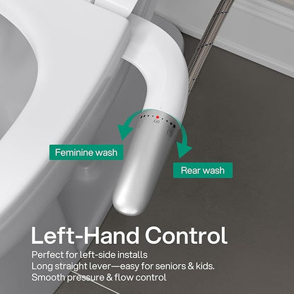 Hansrapo Left-Hand Bidet Attachment – Non-Electric, Ultra-Slim Toilet Bidet - Image 2