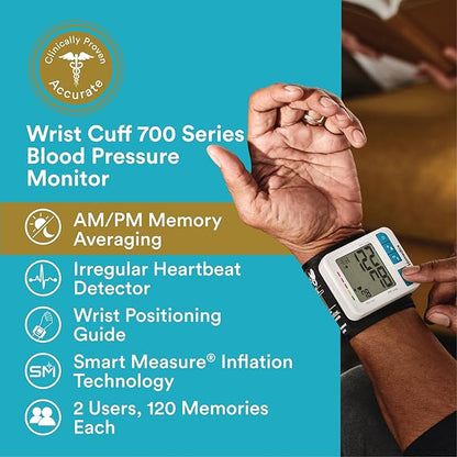 Homedics 700 Series Wrist Cuff Blood Pressure Monitor - Image 2