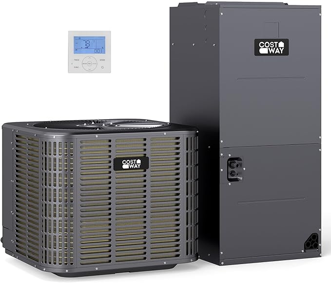 COSTWAY 3 Ton Ducted Central Air Conditioner Heat Pump System, 36000 BTU by COSTWAY