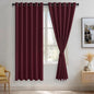 JIUZHEN Burgundy Blackout Curtains by JIUZHEN