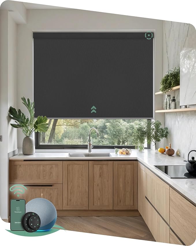 Yoolax Motorized Blinds with Remote, Waterproof Smart Blinds by Yoolax