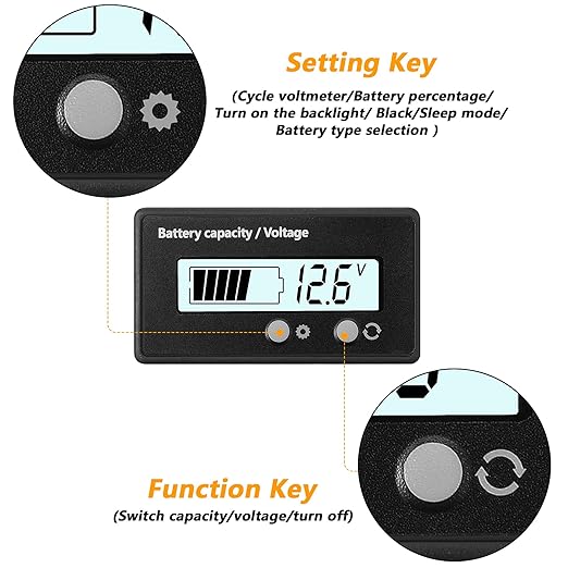 DC 12V 24V 36V 48V 60V 72V 84V Golf Cart Battery Meter - Image 3