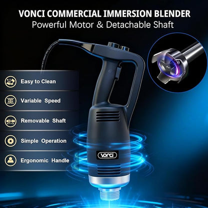 VONCI 750W Commercial Immersion Blender, Extra Heavy Duty Hand Blender - Image 4