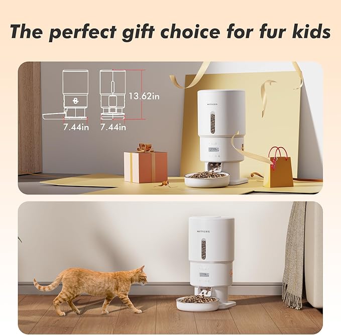 Automatic Cat Feeder - 5L Anti-Clog Cat Food Dispenser Keeps 2-15mm Dry Food - Image 9