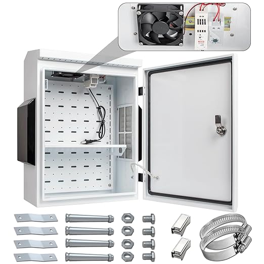 Outdoor Electrical Box with Thermostat and Fan, Cold-Rolled Steel Plate by Namunanee