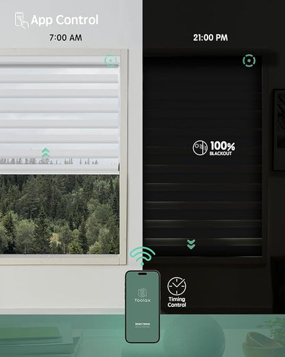 Yoolax Motorized Zebra Blinds Compatible - Image 4