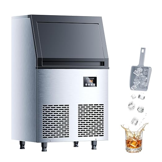 Coolski 200 lbs/24H Commercial Ice Maker Machine, 45 Cubes/6mins, 35 lbs Ice by Coolski
