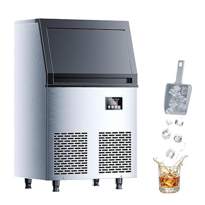Coolski 200 lbs/24H Commercial Ice Maker Machine, 45 Cubes/6mins, 35 lbs Ice by Coolski