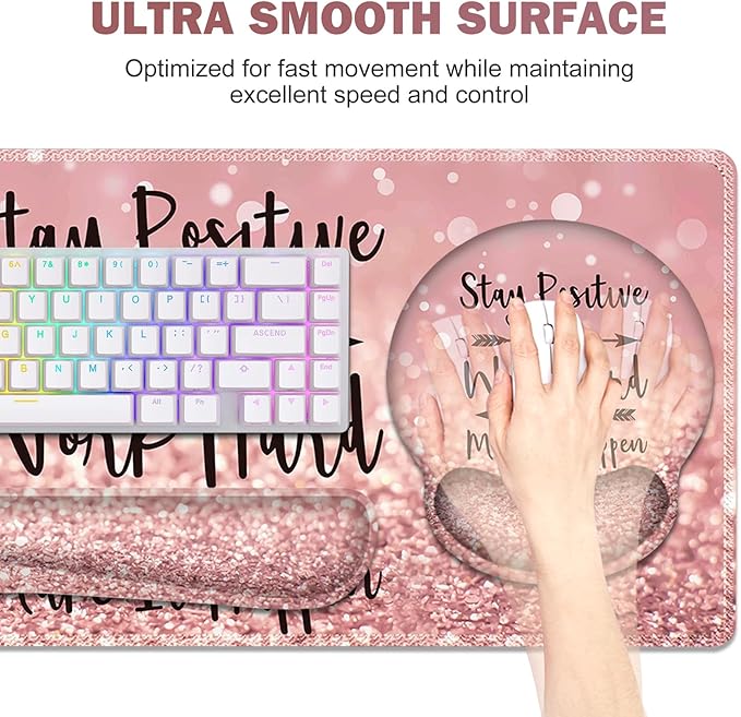 ToLuLu Desk Mat, XXL Large Mouse Pad Wrist Support Set，4 in1 Gaming Mousepad - Image 2