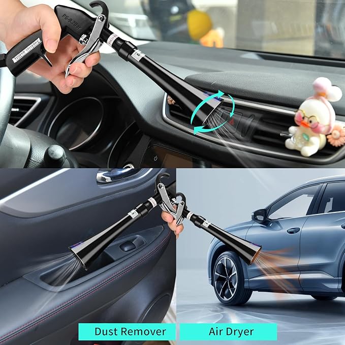 Tornado Dry Cleaning Gun with Brass Adjustable Air Flow Nozzle, Air Blower Gun - Image 7