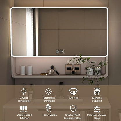 35x28 Inch Bathroom Mirror Cabinet - Image 4