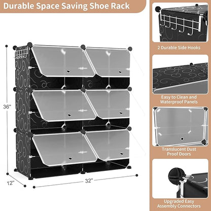 ROJASOP 6-Tier 24-Pair Expandable Shoe Rack Organizer - Image 3