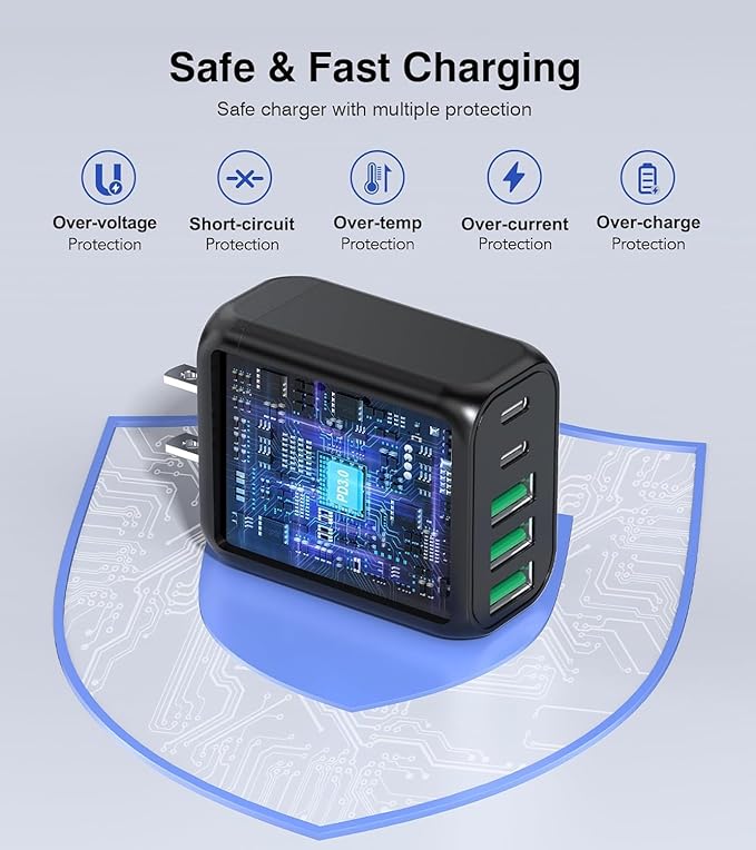 60W USB C Wall Charger Block, Galaxy S24/S23 - Image 3