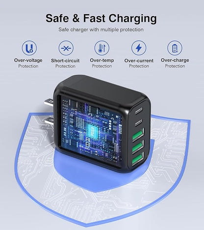 60W USB C Wall Charger Block, Galaxy S24/S23 - Image 3
