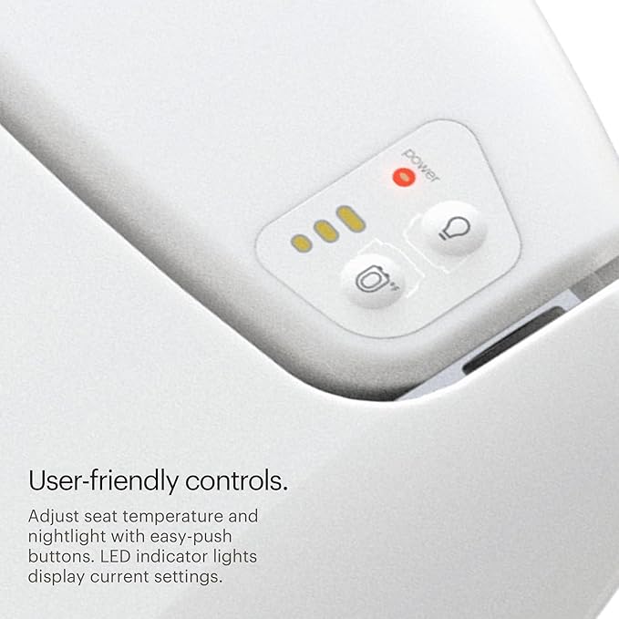 Brondell L60-EW LumaWarm Heated Nightlight Elongated Toilet Seat - Image 6