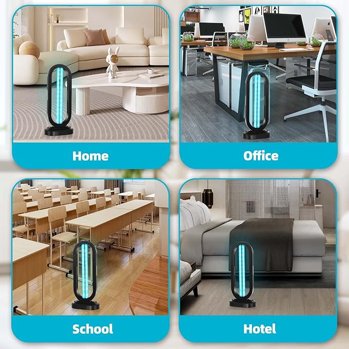 UV Light Sanitizer, UVC Home Disinfection Device 4-Speed Timing and Remote - Image 7