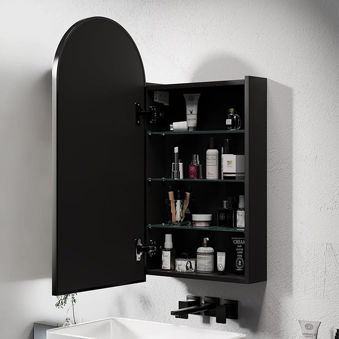 Black Arched Medicine Cabinet - Image 6