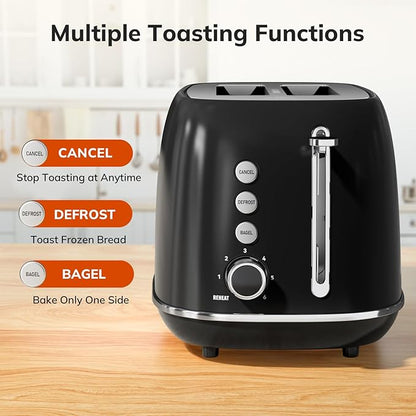 2 Slice Retro Stainless Steel Toaster - Image 2
