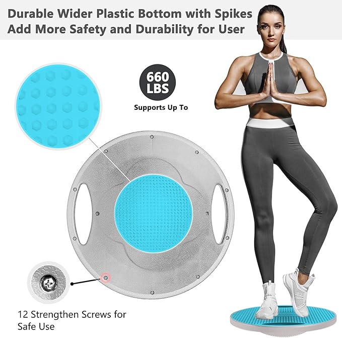 EVERYMILE Wobble Balance Board, Exercise Balance Stability Trainer Portable - Image 6
