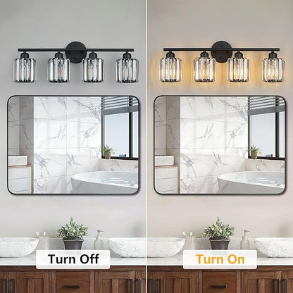 FDPBY Modern 4 Light Crystal Vanity Light, Compatible - Image 6