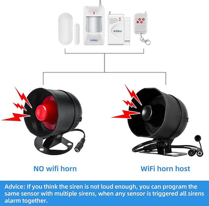 KERUI WiFi Home Security Alarm System 8-Piece kit Door Alarm System DIY Siren - Image 8