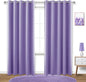 KOUFALL 72x84 Inches Long Purple Blackout Curtains by KOUFALL