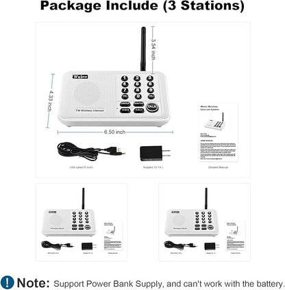Wuloo Intercoms Wireless for Home 5280 Feet Range 10 Channel 3 Code, Wireless - Image 7