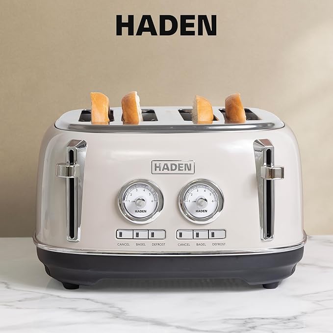 Haden Dorset 4-Slice Wide-Slot Toaster, Stainless-Steel Bread Toaster - Image 6