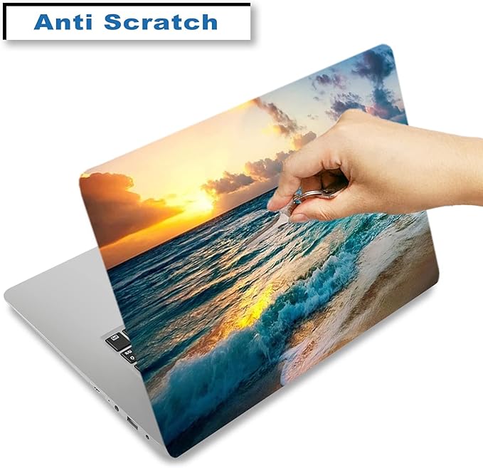 Laptop Skin Sticker Decal, Decorative Removable, Sunset Beach - Image 3