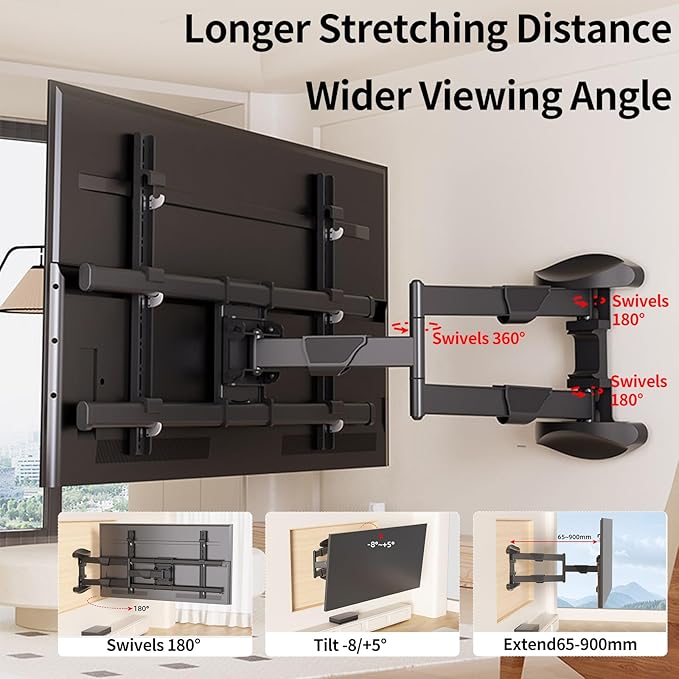 XinleTech 35 Inch Long Arm TV Wall Mount - Image 6