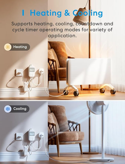 meross Smart Temperature Controller 15A 1800W, Smart Wi-Fi Thermostat - Image 4