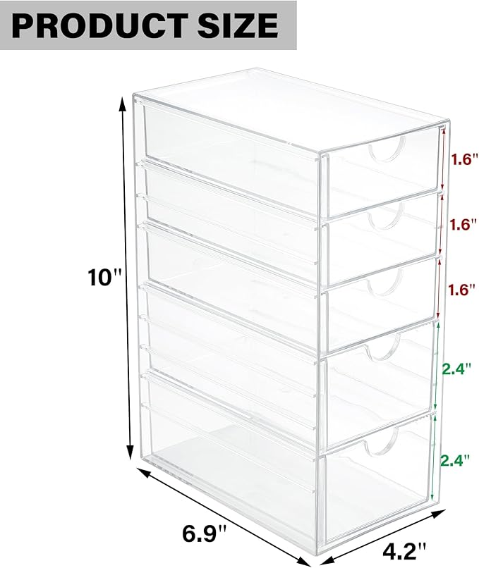 Prsildan Acrylic Drawer Makeup Organizer - Image 3