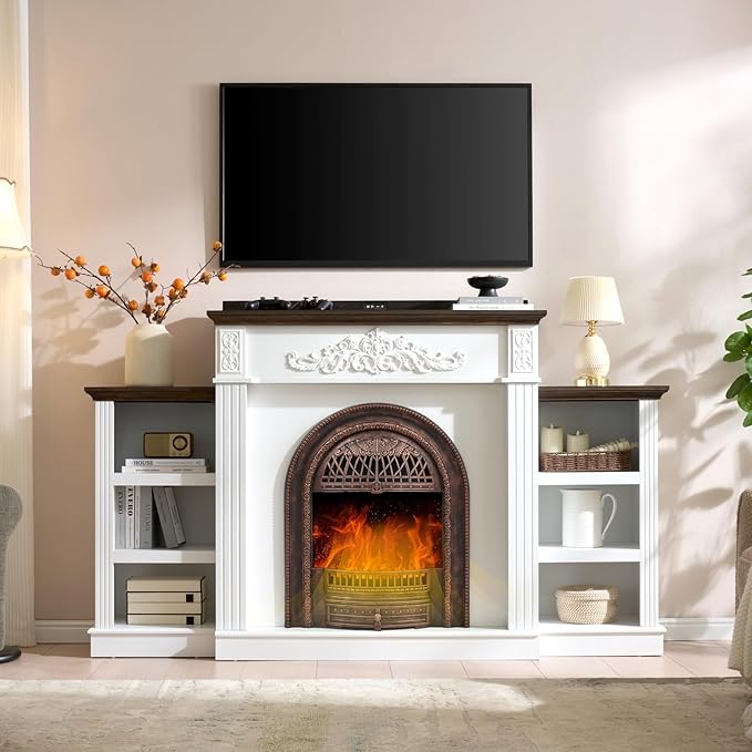 78" Birdcage-Style Electric Fireplace - Image 3