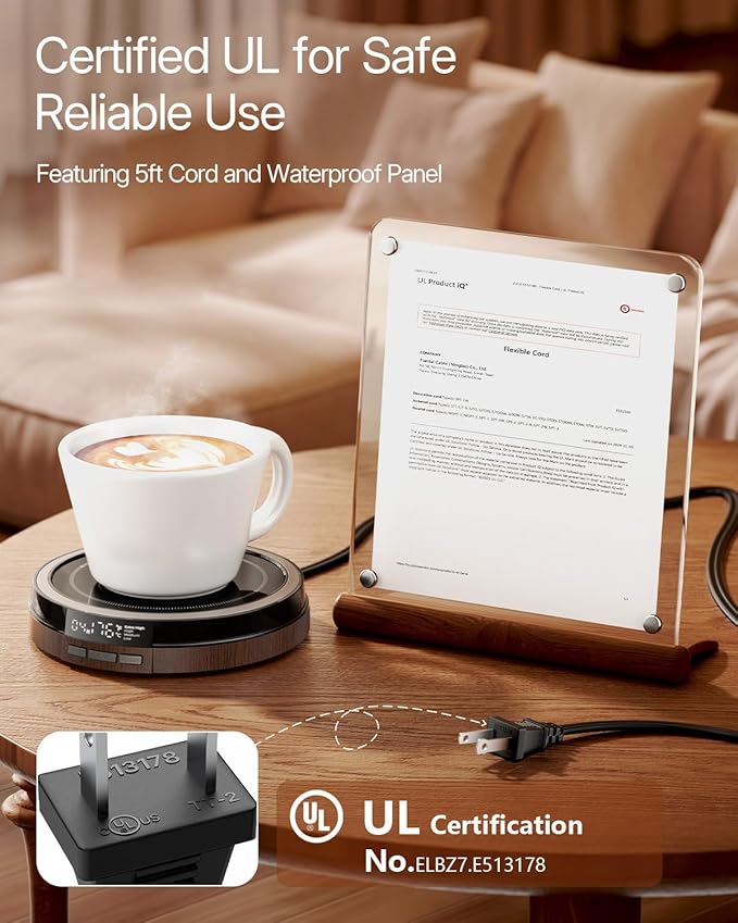 Coffee Mug Warmer for Desk, 50W Fast Heating Cup Warmer - Image 4