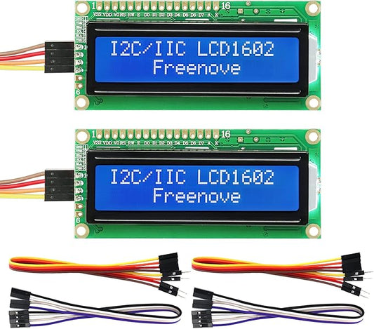 FREENOVE I2C IIC LCD 1602 Module, New Type TWI Serial 16x2 Display, Compatible by Freenove