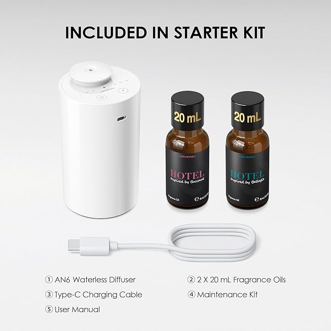 Airversa Waterless Essential Oil Diffuser Starter Kit - Image 6