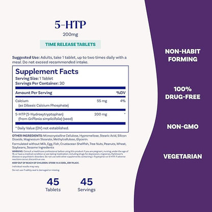 Natrol 5-HTP 200 mg, Time Release, Support a Balanced Mood, Dietary Supplement - Image 6