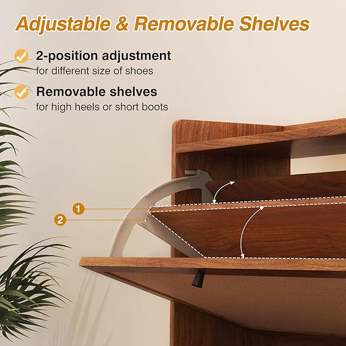 AVZEAR Narrow Shoe Storage Cabinet - Image 4