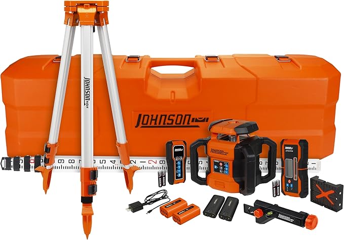 Johnson Level & Tool JRT300-RDHV-S Self-Leveling Red Dual Slope Rotary Laser by Johnson