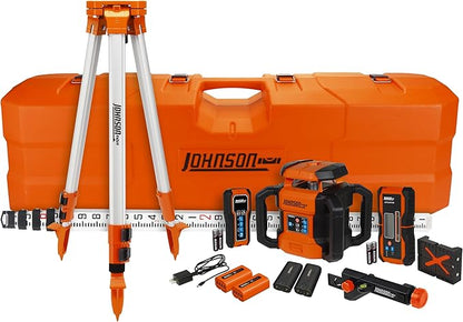 Johnson Level & Tool JRT300-RDHV-S Self-Leveling Red Dual Slope Rotary Laser by Johnson