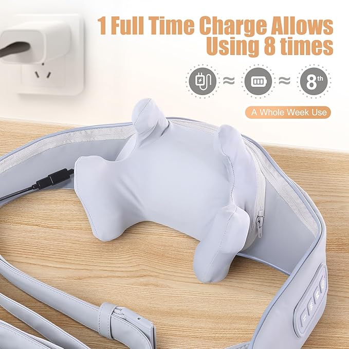 Electric Shiatsu Back and Neck Massager, Cordless Shoulder Massager - Image 7