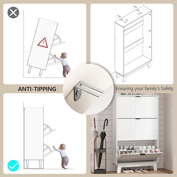 Shoe Cabinet Storage for Entryway - Image 7