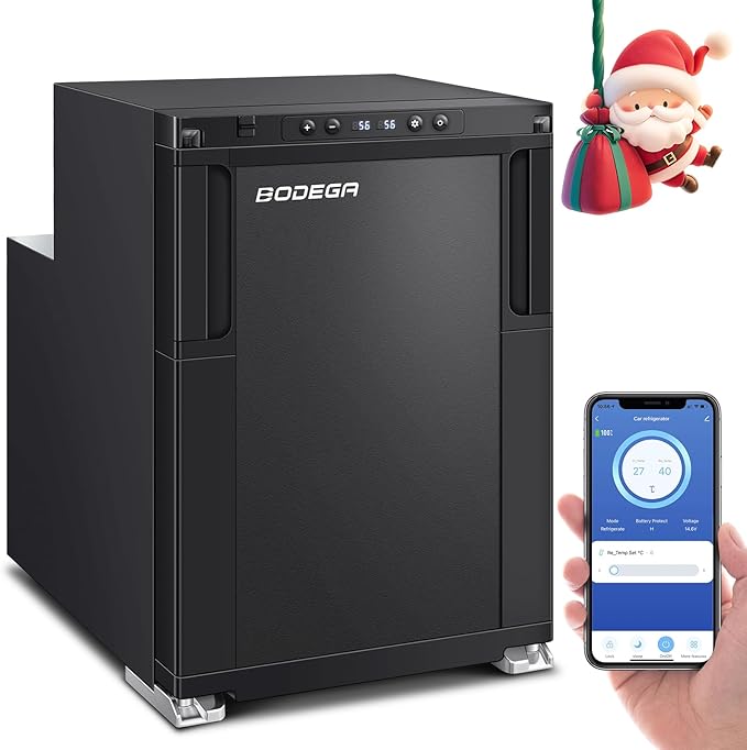 BODEGA [Upgraded 12 Volt Refrigerator, RV Refrigerator APP Control, 45L RV by BODEGA