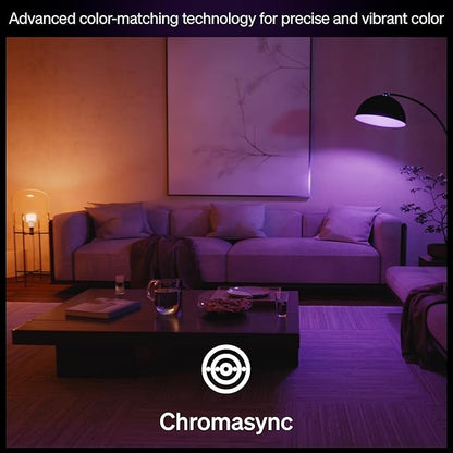Philips Hue Smart LED A19 Bulb, E26 Base, Full Spectrum Light 1000K-20000K - Image 6