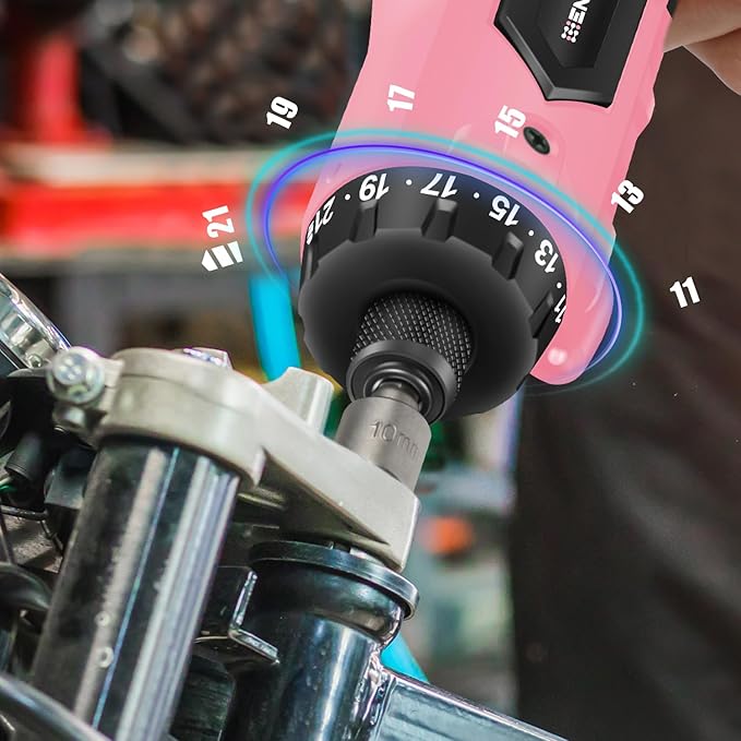 Enertwist Electric Screwdriver, 8V Max 10Nm Pink Cordless Screwdriver - Image 3