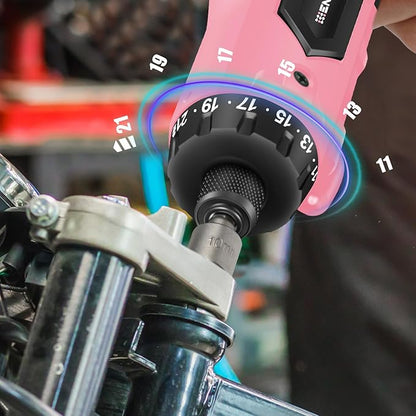 Enertwist Electric Screwdriver, 8V Max 10Nm Pink Cordless Screwdriver - Image 3